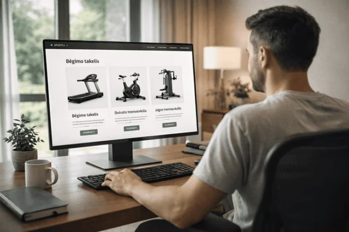 Tinklaraštis renkasi prie kompiuterio